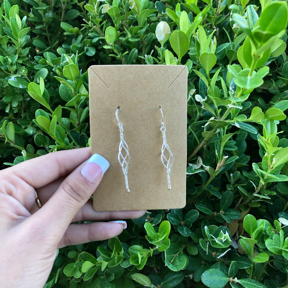 Sterling silver wrapped earrings